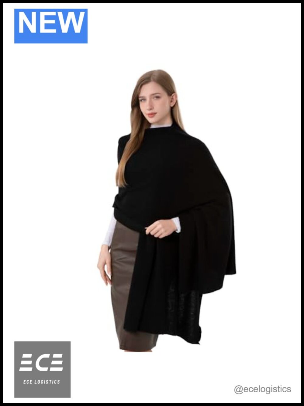 Cashmere Wool Knit Wrap Scarf Stole Travel Blanket Shawl Extra Large Pashmina